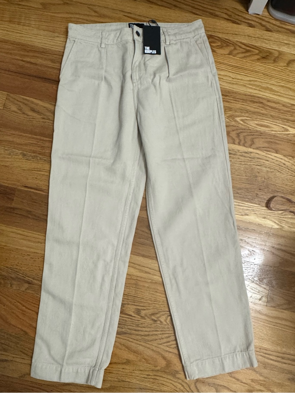 The Kooples Cream Straight-Leg Chinos